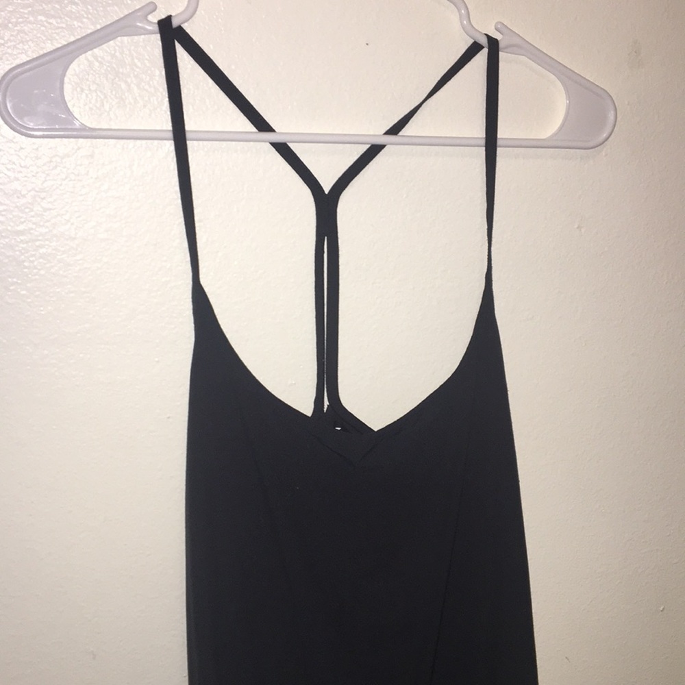 Black racerback workout tank top